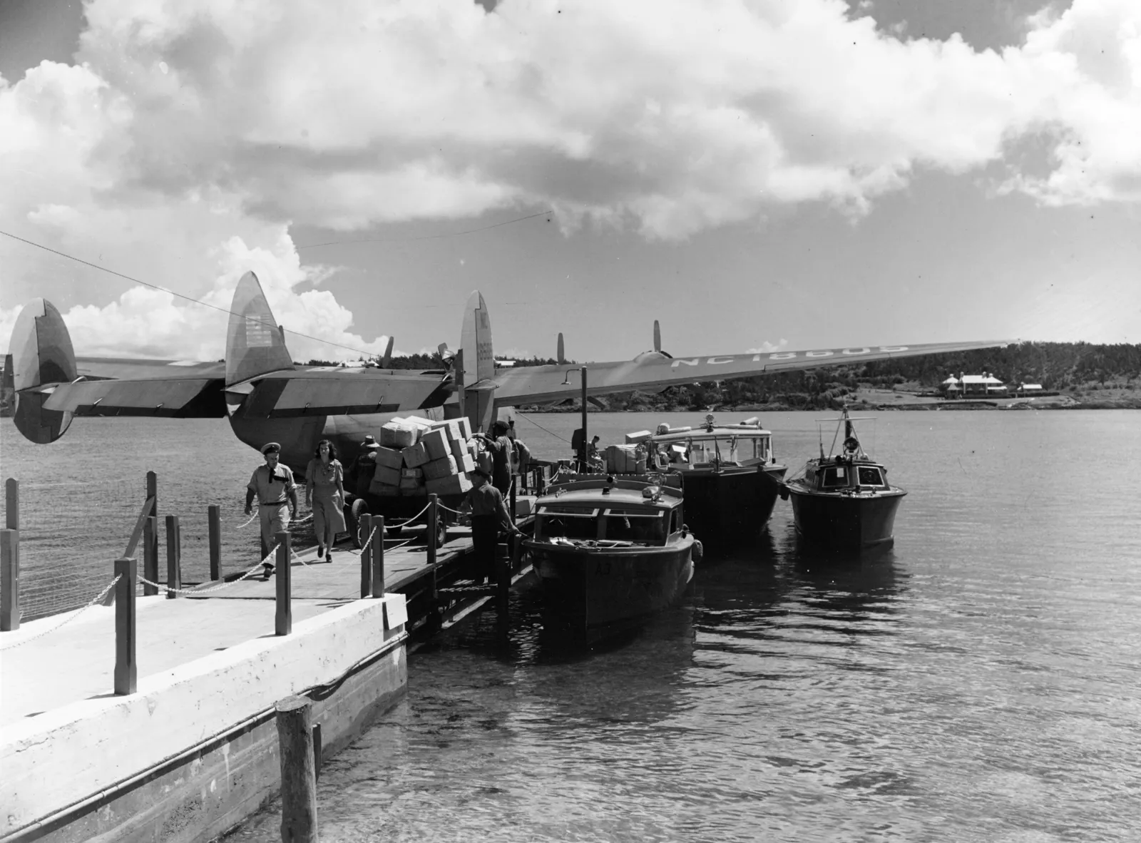 The Dixie Clipper at Darrell's Island, Bermuda, September 1942