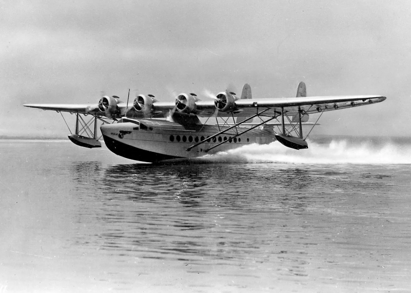 A Pan Am Sikorsky S-42 taking off, 1930s